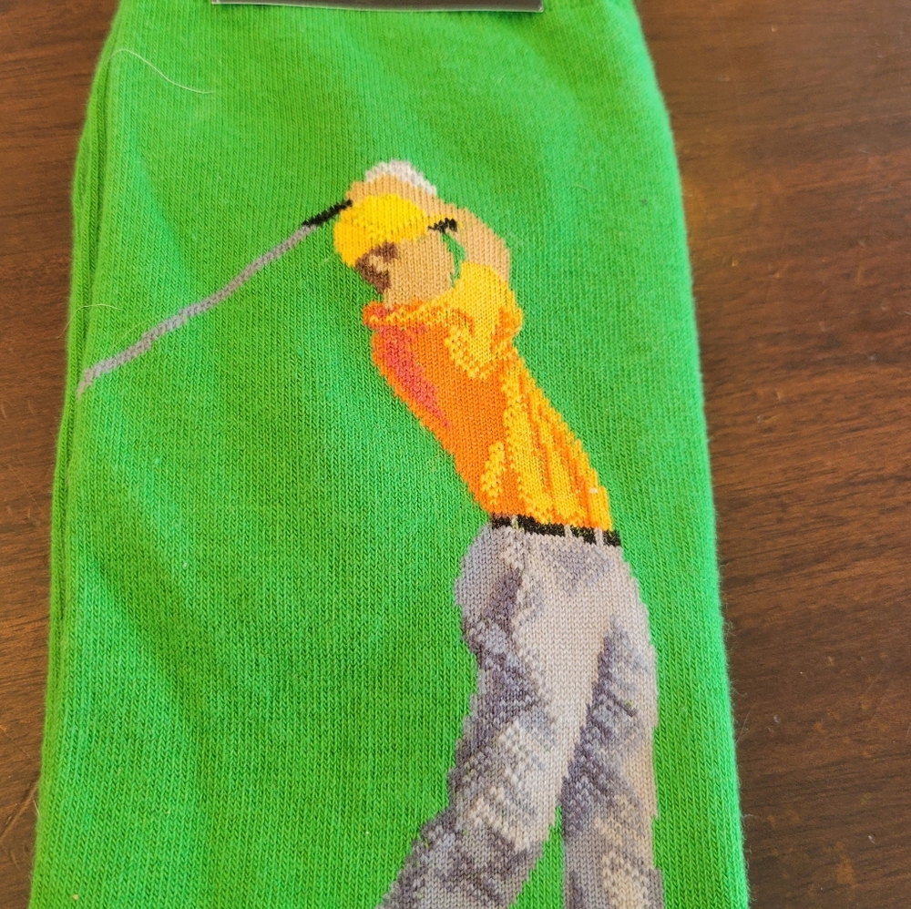 Hot Sox NWT golf socks green golfer gift
